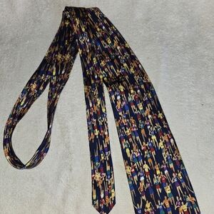 Alynn Art “Marathon” Multicolor Silk Patterned Men's Neck Tie 100% Silk